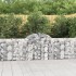 12 db íves horganyzott vas gabion kosár 200x30x80/100 cm