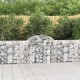 12 db íves horganyzott vas gabion kosár 200x30x80/100 cm