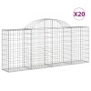 20 db íves horganyzott vas gabion kosár 200x30x80/100 cm