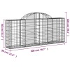 40 db íves horganyzott vas gabion kosár 200x30x80/100 cm