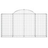 6 db íves horganyzott vas gabion kosár 200x30x100/120 cm