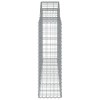 6 db íves horganyzott vas gabion kosár 200x30x100/120 cm