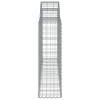7 db íves horganyzott vas gabion kosár 200x30x100/120 cm