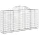 10 db íves horganyzott vas gabion kosár 200x30x100/120 cm