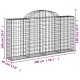 10 db íves horganyzott vas gabion kosár 200x30x100/120 cm