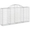 12 db íves horganyzott vas gabion kosár 200x30x100/120 cm