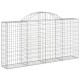 12 db íves horganyzott vas gabion kosár 200x30x100/120 cm