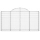 12 db íves horganyzott vas gabion kosár 200x30x100/120 cm