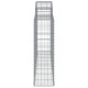 12 db íves horganyzott vas gabion kosár 200x30x100/120 cm