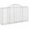 14 db íves horganyzott vas gabion kosár 200x30x100/120 cm