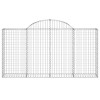 14 db íves horganyzott vas gabion kosár 200x30x100/120 cm