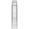 2 db íves horganyzott vas gabion kosár 200x30x120/140 cm