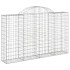 4 db íves horganyzott vas gabion kosár 200x30x120/140 cm