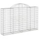 4 db íves horganyzott vas gabion kosár 200x30x120/140 cm