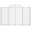 4 db íves horganyzott vas gabion kosár 200x30x120/140 cm