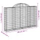 4 db íves horganyzott vas gabion kosár 200x30x120/140 cm
