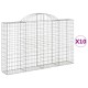 10 db íves horganyzott vas gabion kosár 200x30x120/140 cm