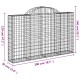 10 db íves horganyzott vas gabion kosár 200x30x120/140 cm