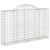 14 db íves horganyzott vas gabion kosár 200x30x120/140 cm