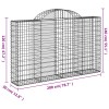 14 db íves horganyzott vas gabion kosár 200x30x120/140 cm