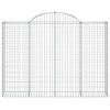 3 db íves horganyzott vas gabion kosár 200x30x140/160 cm