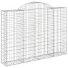8 db íves horganyzott vas gabion kosár 200x30x140/160 cm