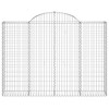 8 db íves horganyzott vas gabion kosár 200x30x140/160 cm