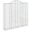 2 db íves horganyzott vas gabion kosár 200x30x180/200 cm