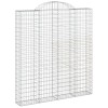 2 db íves horganyzott vas gabion kosár 200x30x220/240 cm