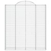2 db íves horganyzott vas gabion kosár 200x30x220/240 cm