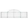 3 db íves horganyzott vas gabion kosár 200x50x40/60 cm