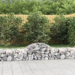 10 db íves horganyzott vas gabion kosár 200x50x40/60 cm