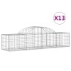 13 db íves horganyzott vas gabion kosár 200x50x40/60 cm