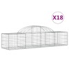 18 db íves horganyzott vas gabion kosár 200x50x40/60 cm