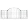 4 db íves horganyzott vas gabion kosár 200x50x60/80 cm
