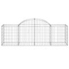 10 db íves horganyzott vas gabion kosár 200x50x60/80 cm