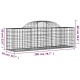 10 db íves horganyzott vas gabion kosár 200x50x60/80 cm