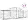 40 db íves horganyzott vas gabion kosár 200x50x60/80 cm