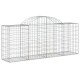 10 db íves horganyzott vas gabion kosár 200x50x80/100 cm