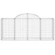 10 db íves horganyzott vas gabion kosár 200x50x80/100 cm