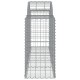 10 db íves horganyzott vas gabion kosár 200x50x80/100 cm
