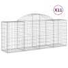 11 db íves horganyzott vas gabion kosár 200x50x80/100 cm