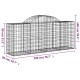 12 db íves horganyzott vas gabion kosár 200x50x80/100 cm