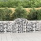12 db íves horganyzott vas gabion kosár 200x50x80/100 cm