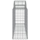18 db íves horganyzott vas gabion kosár 200x50x80/100 cm