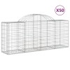 50 db íves horganyzott vas gabion kosár 200x50x80/100 cm