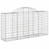3 db íves horganyzott vas gabion kosár 200 x 50 x 100/120 cm