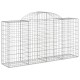 10 db íves horganyzott vas gabion kosár 200 x 50 x 100/120 cm