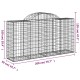 11 db íves horganyzott vas gabion kosár 200 x 50 x 100/120 cm