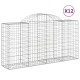 12 db íves horganyzott vas gabion kosár 200x50x100/120 cm